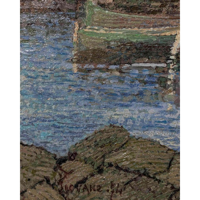 Ferruccio Piovano, Port of Camogli, Oil on Cardboard, Signed, 1974 For Sale In Atlanta - Image 6 of 9