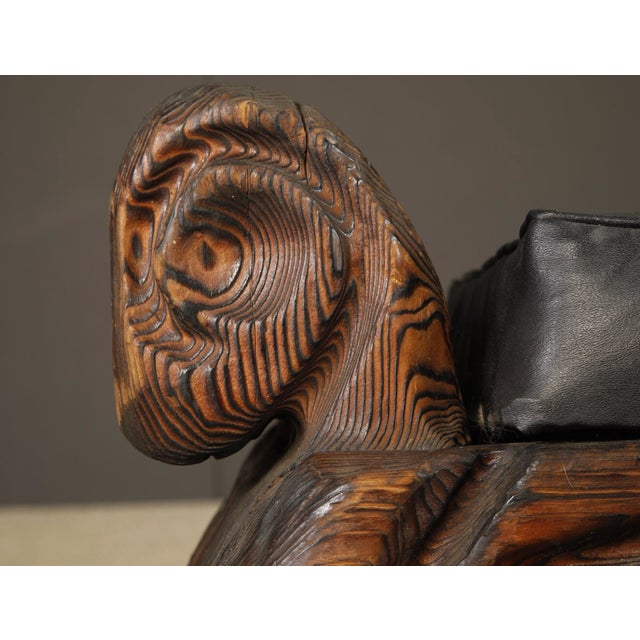 Vintage Mid-Century Tiki Polynesian Carved Wood Bench by Witco, 1960s For Sale - Image 14 of 17