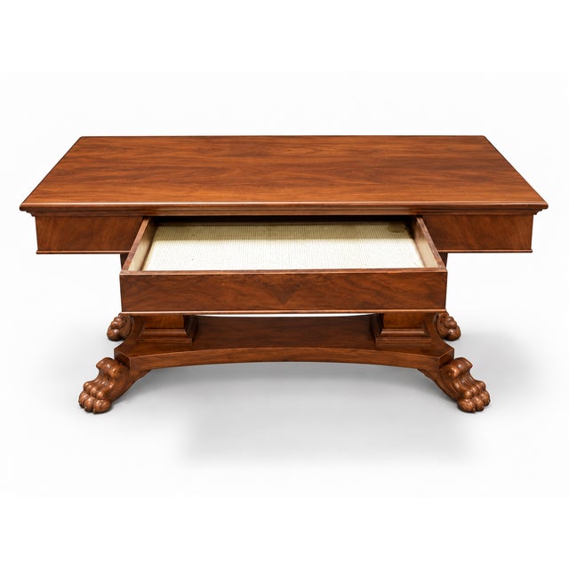 Antique Rectangular Wooden Library or Writing Table/Desk For Sale - Image 4 of 7