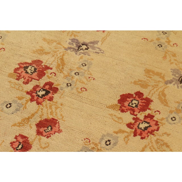 Rug & Kilim Contemporary Sparta Rug Beige Red Floral Pattern For Sale - Image 4 of 6