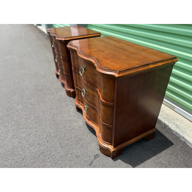 2000 - 2009 Pair of Century Furniture Oversized Nightstands/Chests For Sale - Image 5 of 11