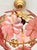1970s Mid-Century Modern Style Hand-Painted Salmon Pink Glass Floral Globe Chandelier⁠ For Sale - Image 11 of 17