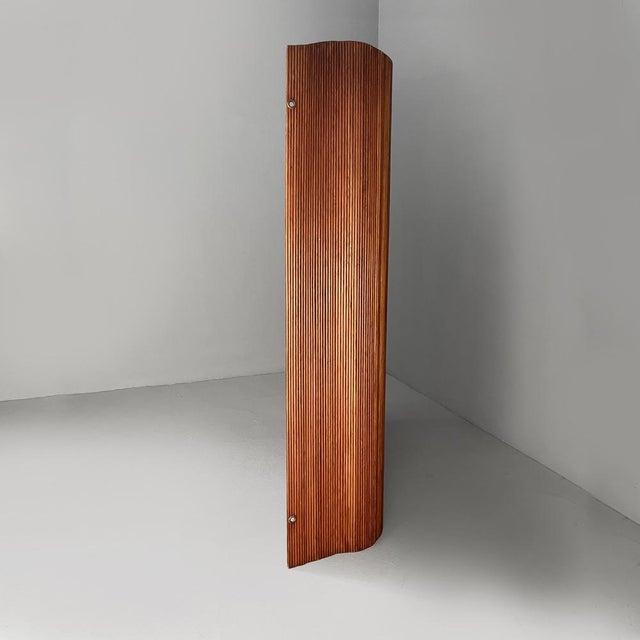 1950s Mid-Century Modern Italian Self-Supporting Wooden Screen, 1950s For Sale - Image 5 of 18