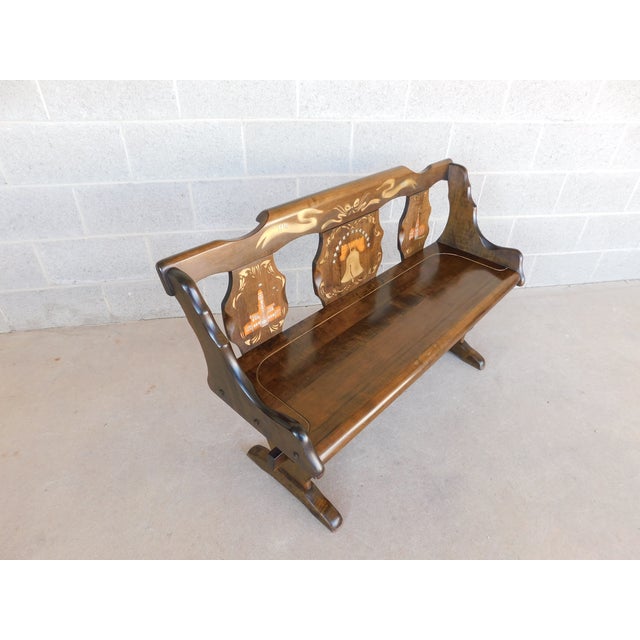 Late 20th Century Bicentennial Anniversary Bench by Standard Chair of Gardner Inc. For Sale - Image 5 of 12