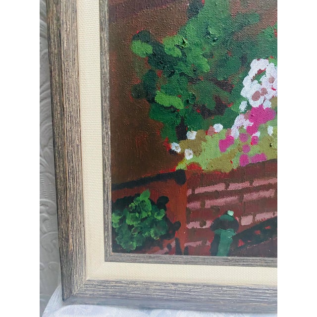 Impressionist Mid 20th Century Fauvist Modern Cityscape Oil Painting Signed Sally, Framed For Sale - Image 3 of 7