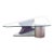 Vintage Post Modern Memphis Style Triangular Glass Laminate Chrome Coffee Table For Sale