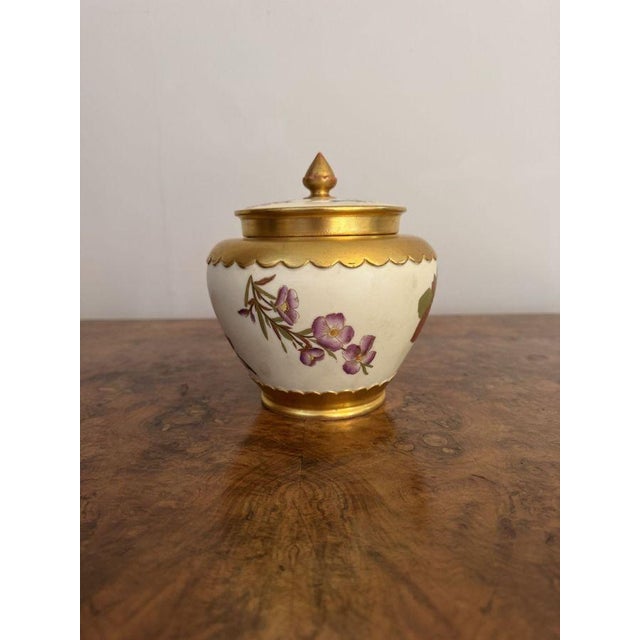 Antique Victorian Royal Worcester Lidded Potpourri Pot, 1877, Set of 3 For Sale - Image 6 of 7