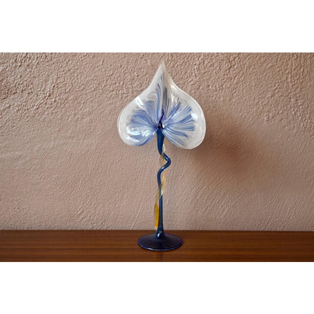 Decorative Blown Glass Flower by Per Linnemann-Schmidt, 1980s For Sale - Image 11 of 11