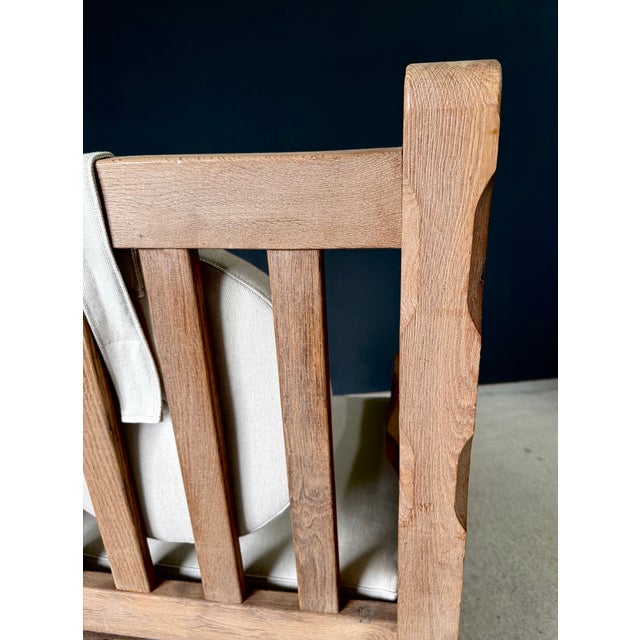 Brutalist Oak Lounge Chairs, Belgium, 1960s, Set of 2 For Sale - Image 16 of 18