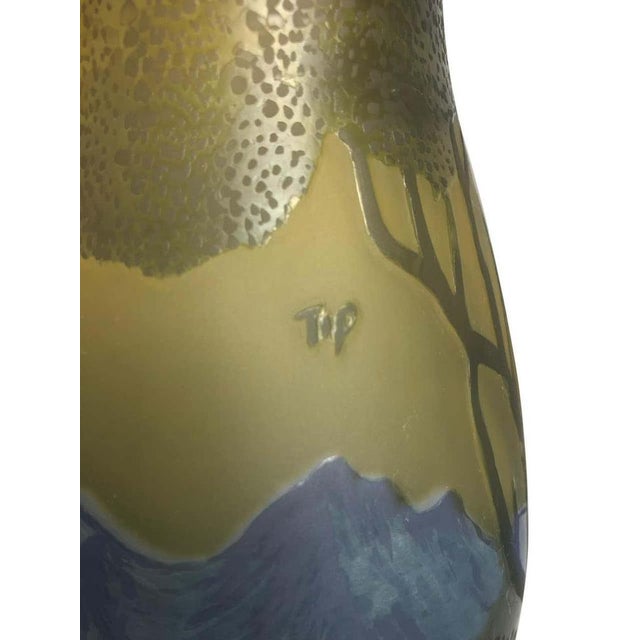 Cameo-Cut Glass Vases, 20th-Century, Set of 2 For Sale - Image 5 of 9