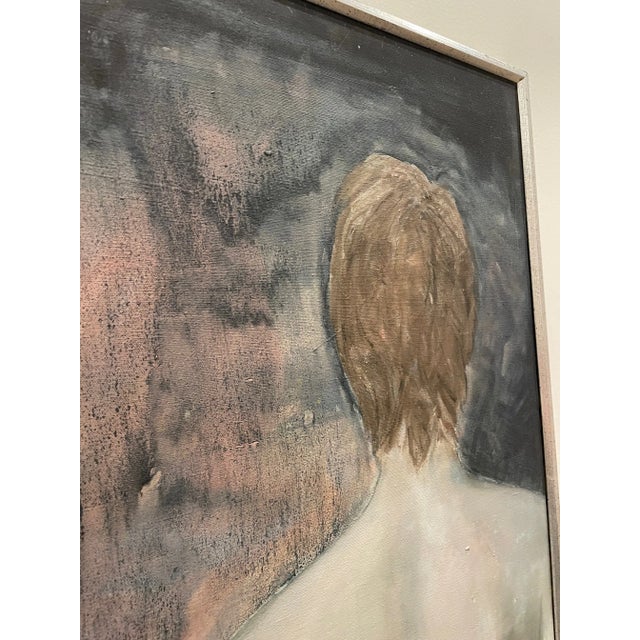 1970s "Nude No. 89" Expressionist Figurative Oil Painting For Sale - Image 5 of 6
