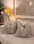 This cotton-linen blend (95% cotton and 5% linen) washable decorative pillow features a soft sage green background...