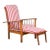 1920s French Morris Reclining Chair With Red Stripe Cushions For Sale