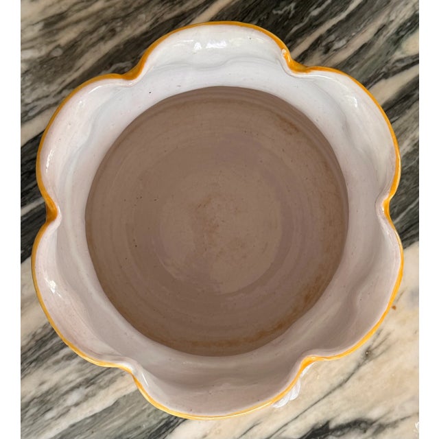 Made in Italy Trompe L’Oleil Lemon Yellow Cache Pot For Sale In Seattle - Image 6 of 12
