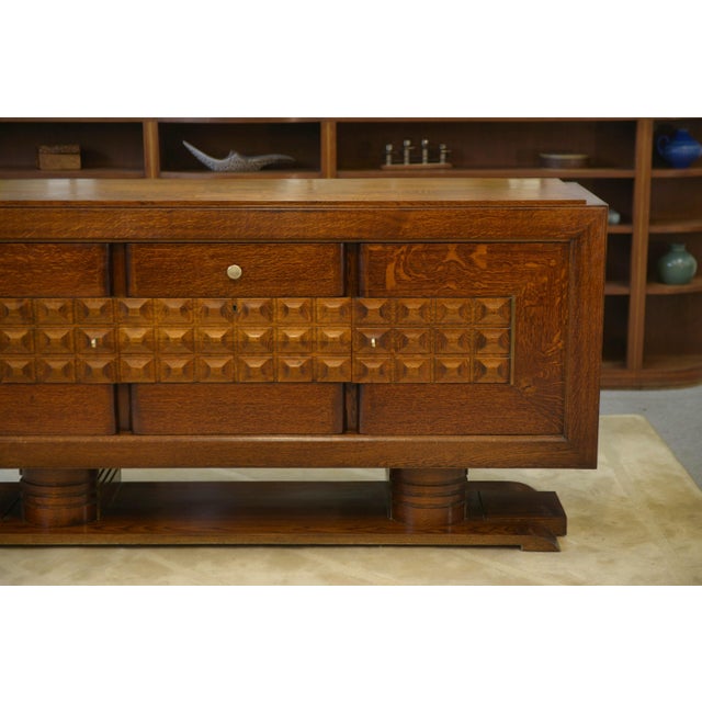 Brutalist Buffet attributed to Charles Dudouyt, 1940s For Sale - Image 6 of 11