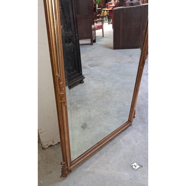 Large Louis XV Style Fireplace Mirror, 19th Century For Sale - Image 6 of 9