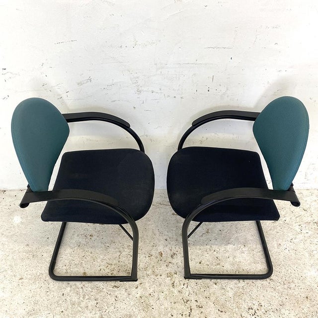 Metal Onda Model Chairs by Mario Bellini for Vitra, 1990s, Set of 2 For Sale - Image 7 of 11