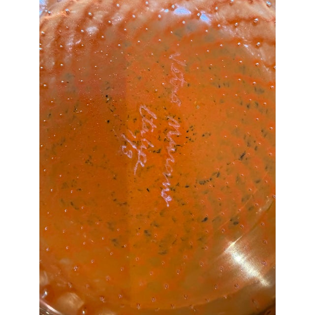 Vintage Large Murano Glass Center Piece Bowl Signed For Sale - Image 9 of 11