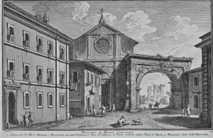 After Giuseppe Vasi, Monastero de Monaci Cistericiensi, Etching, 18th Century