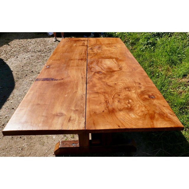 English Rustic Elm Barn Table, 1920s For Sale - Image 10 of 12