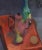 Vintage Mid Century Modernist Expressionist Still Life Oil Painting on Canvas For Sale - Image 4 of 6