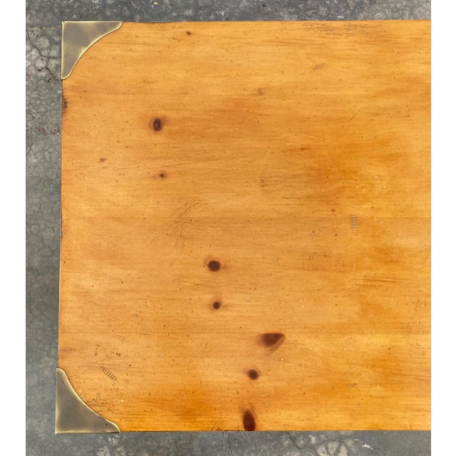 Brown Vintage Henredon Two Drawer Campaign Chest For Sale - Image 8 of 11