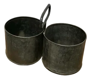 Rustic French Twin Bottle Carrier, 1950s