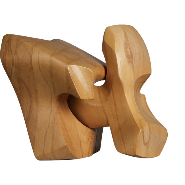 Joop Van Bergen, Interlocking Abstract, 1980s, Elm For Sale