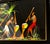 This artwork is a vintage Mid-Century Modern African folk art painting, heavily inspired by the signature style of the...