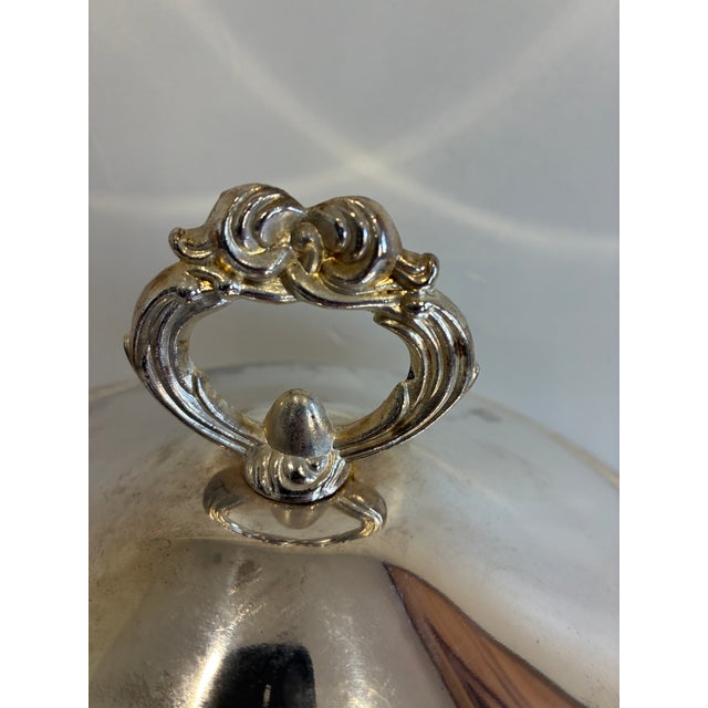 Silver Anchor Hocking Silver Plate Chafing Dish With Glass Insert For Sale - Image 8 of 11