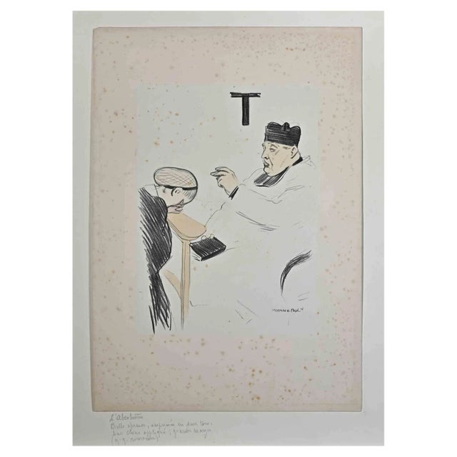 Hermann Paul, L'Absolution, Lithograph, 1905 For Sale