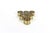 Beautiful set of 6 mid century modern vintage hammered brass napkin rings with some nice patina. Could be polished.