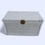 Vintage White Wicker Storage Trunk With Brass Hardware, Coastal, Rattan For Sale - Image 15 of 17