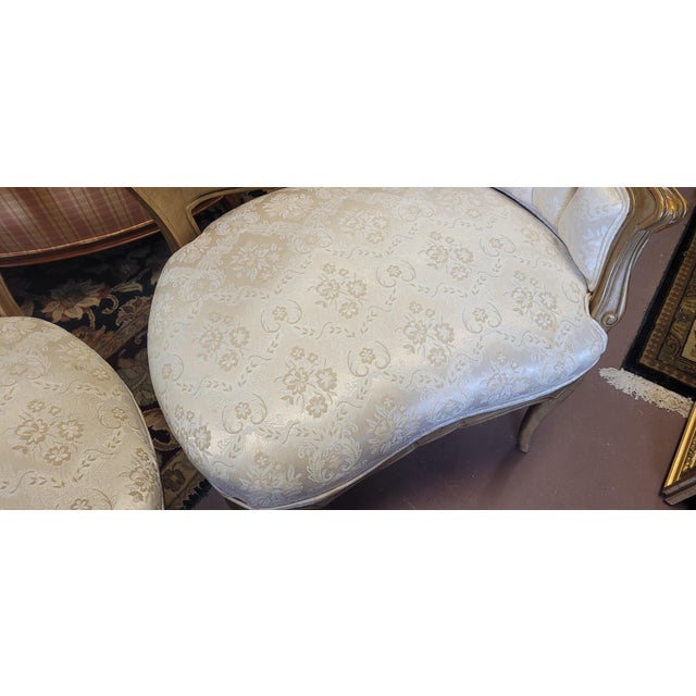 Textile Pair Hollywood Regency 1950s Matched Pair of Leaf Chairs For Sale - Image 7 of 12