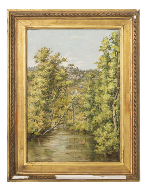 Torcato Pinheiro, River Landscape, Oil Painting on Canvas