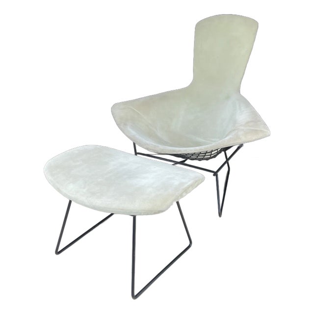 Harry Bertoia Bird Chair and Ottoman For Sale