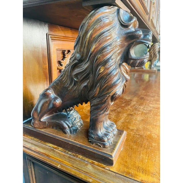 R. J. Horner Victorian Sideboard, Full Griffins, Figural, 1880s, Refinished For Sale - Image 10 of 13