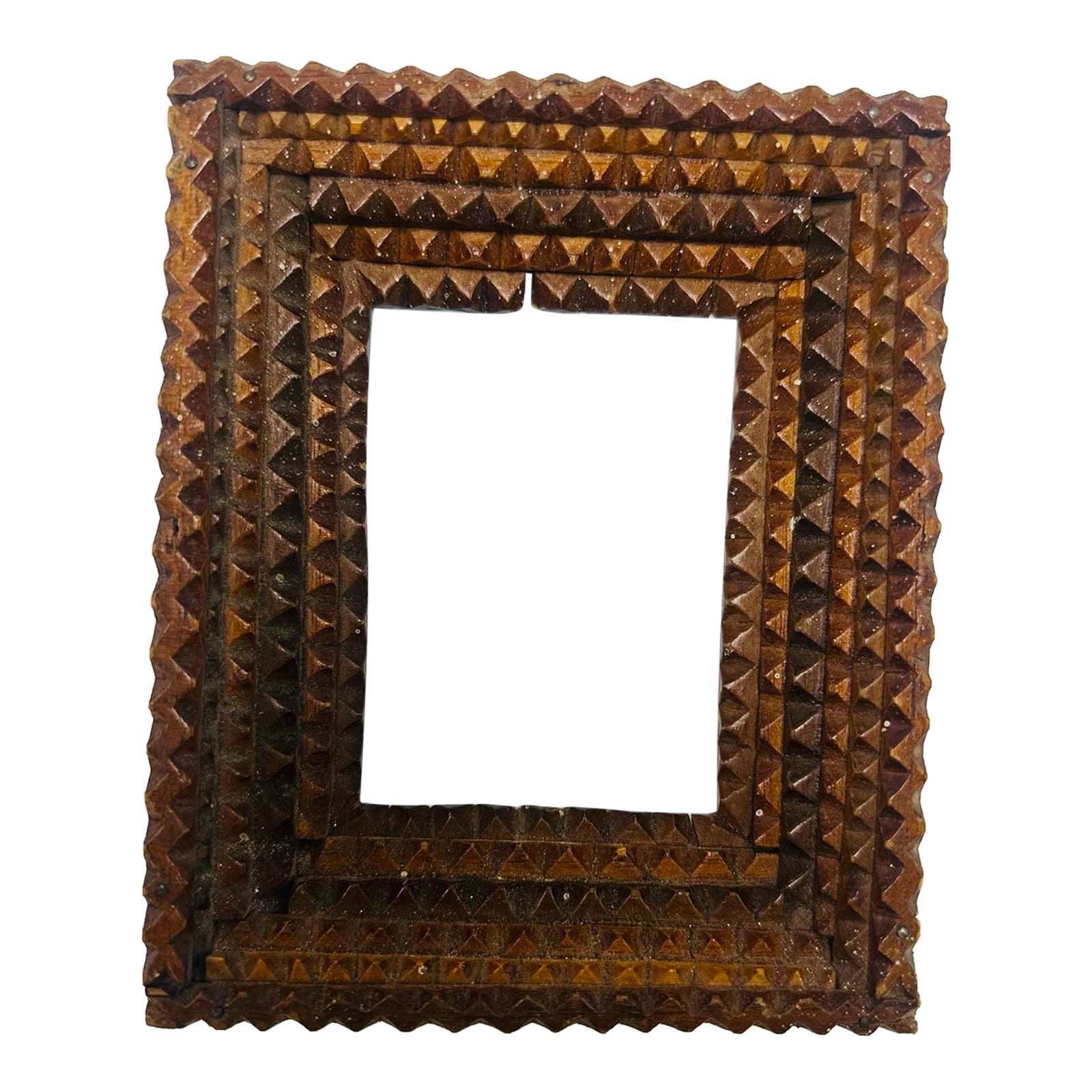 Antique Tramp Art Frame | Chairish