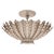 AERIN for Visual Comfort Signature Hampton Mini Chandelier in Burnished Silver Leaf For Sale