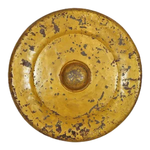 Vintage Gold Bronze Asian Industrial Gong Wall Object
