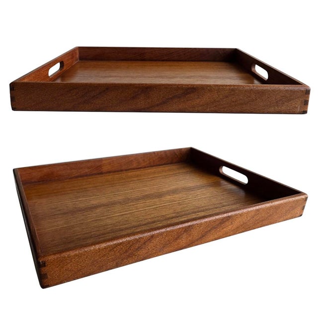 Mid-Century Modern Mid 20th Century Kalmar Teak Wood Tray For Sale - Image 3 of 14