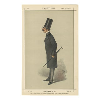 Vanity Fair, Statesman, 1870, Chromolithograph on Paper For Sale