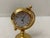 Add timeless charm to your collection with this Vintage “Elgin” Gold Tone Globe Mini Clock. Designed in the shape of a...