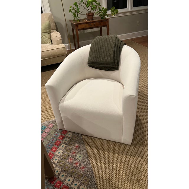 2020s Upholstered Swivel Chairs From Restoration Hardware, 2 Pieces For Sale - Image 5 of 5