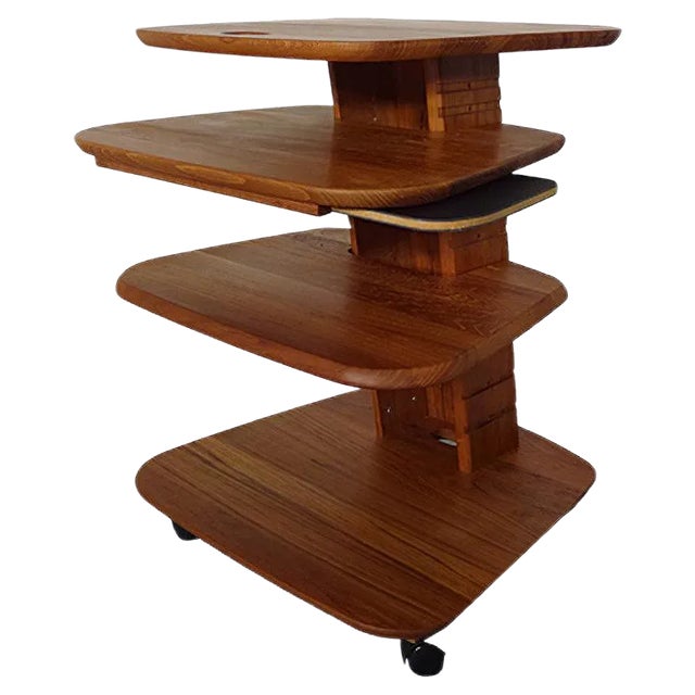 Tiered Console Table by Aksel Kjersgaard for Odder Adjustable, 1970s For Sale