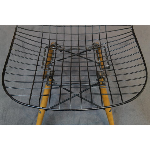 Wood Eames Dowel Leg Wire Chair for Herman Miller, 1950s For Sale - Image 7 of 18
