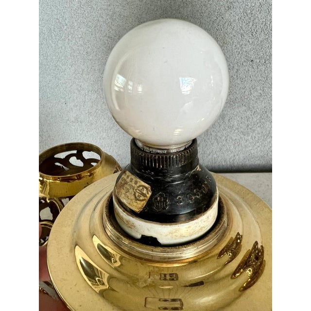 Vintage Solid Brass Moroccan Scroll Table Lamps- a Pair For Sale - Image 11 of 13