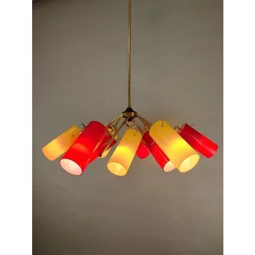 Italian Chandelier from Stilnovo, 1950s For Sale - Image 10 of 11