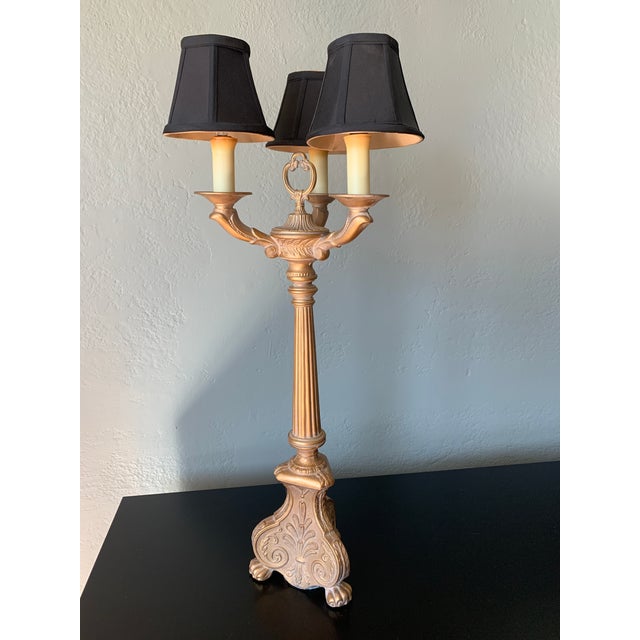 Late 20th Century Late 20th Century Bouillette Lamps With Shades, Pair For Sale - Image 5 of 11