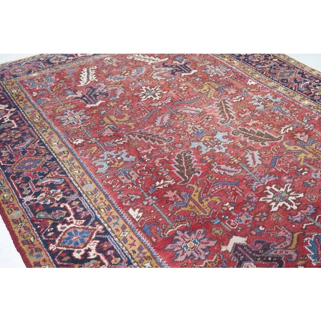 Early 20th Century Vintage Heriz Rug 7' x 8'10'' For Sale - Image 5 of 10